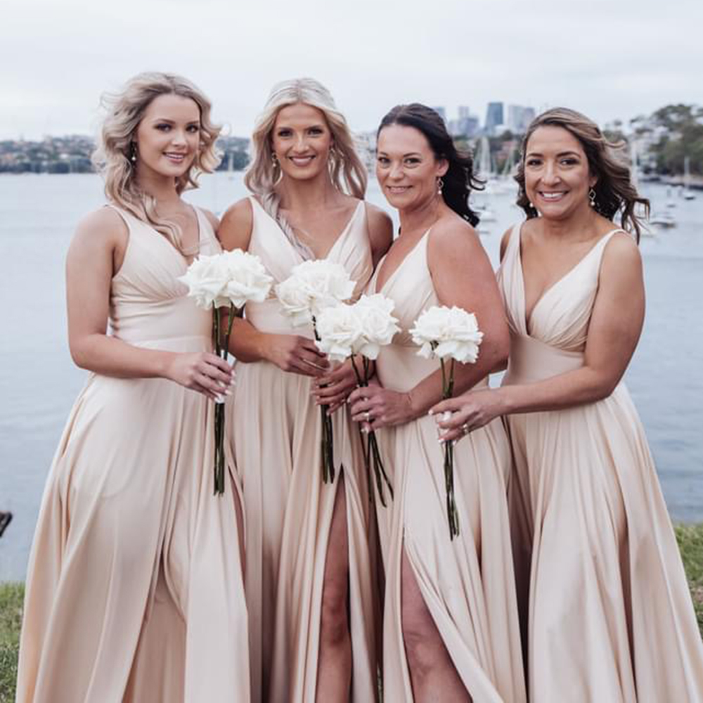 Blush bridesmaids